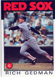 1986 Topps Baseball Cards      375     Rich Gedman